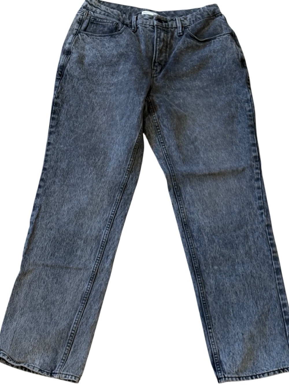 Good American Straight Leg Womens Loose Jeans Grey Size 10/30 Style #GNISN999BT - Picture 3 of 7